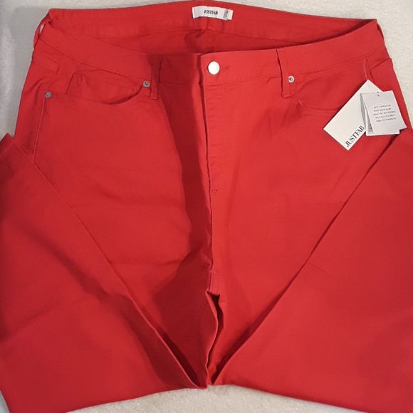 🆕️JustFab Ankle Jeans. Women's Plus Size: Waist 22Wx24 Inseam - Picture 3 of 8